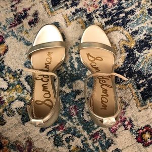 GOLD Sam Edelman heels - never worn!